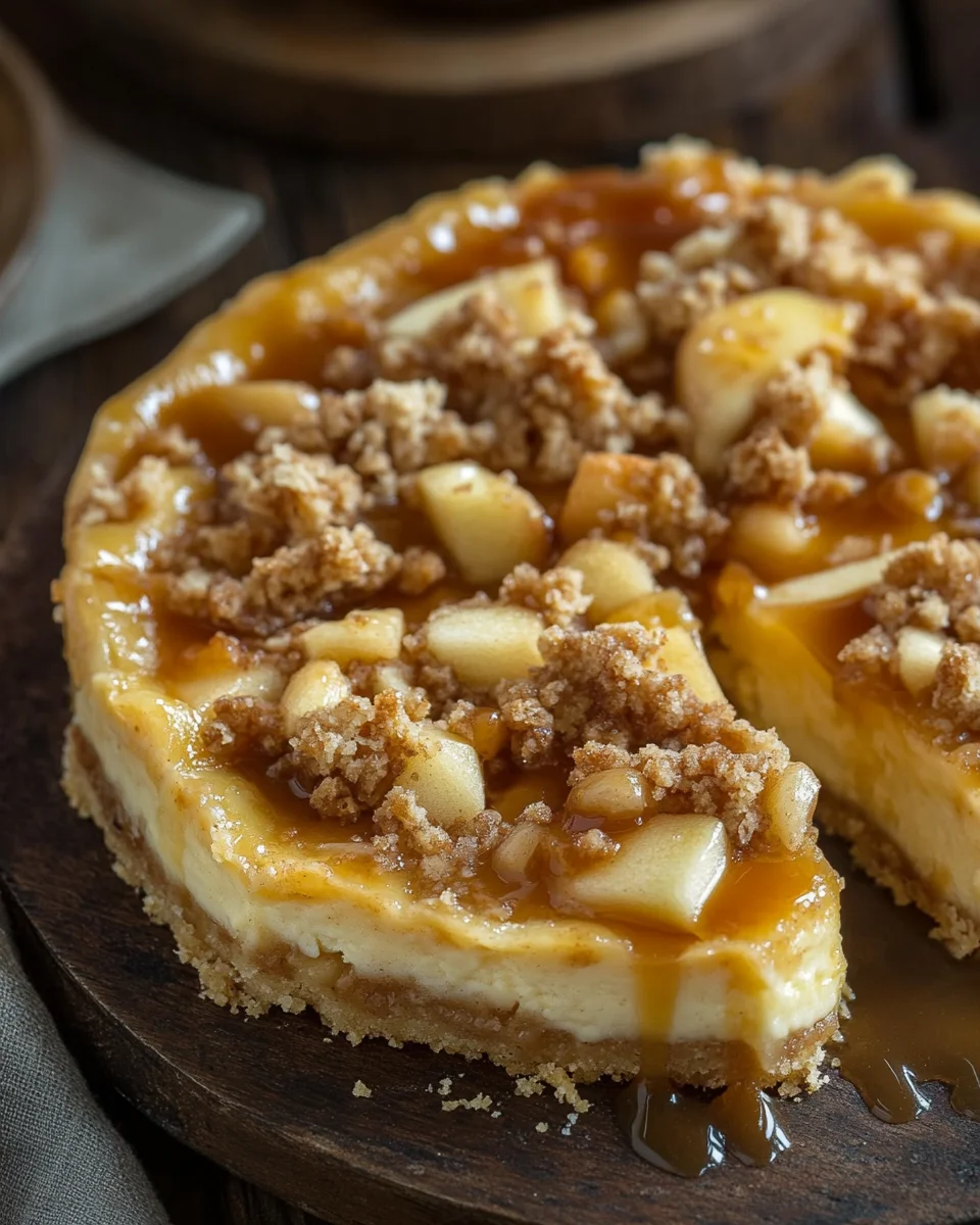 Apfel-Cheesecake mit Walnuss-Streuseln und Karamellsauce 19 Apfel-Cheesecake