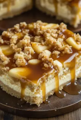 Apfel-Cheesecake mit Walnuss-Streuseln und Karamellsauce