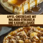 Apfel-Cheesecake mit Walnuss-Streuseln und Karamellsauce 18 Pinterest Hidden Image
