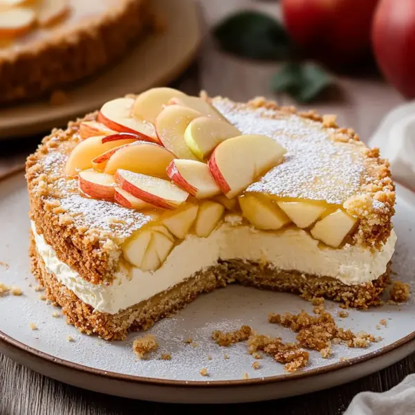Apfel-Mascarpone-Torte mit Mandelboden