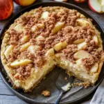 Apfelkuchen vom Blech - mit Pudding und knusprigen Streusel