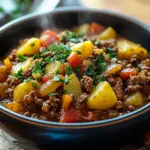 Bauerntopf mit Hackfleisch, Kartoffeln & Paprika