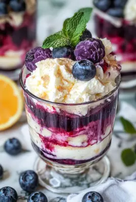 Blaubeer Tiramisu im Glas ohne Ei & Alkohol
