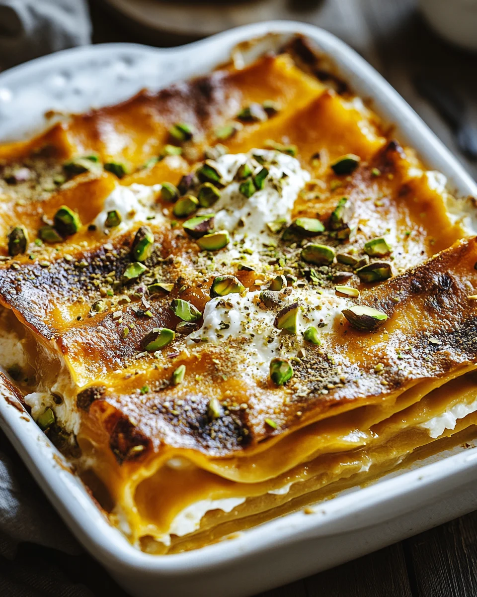 Cremige Kürbislasagne mit Ricotta und Pistazien 18 Cremige