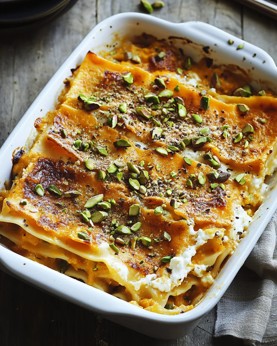 Cremige Kürbislasagne mit Ricotta und Pistazien 20 Cremige Kürbislasagne mit Ricotta und Pistazien