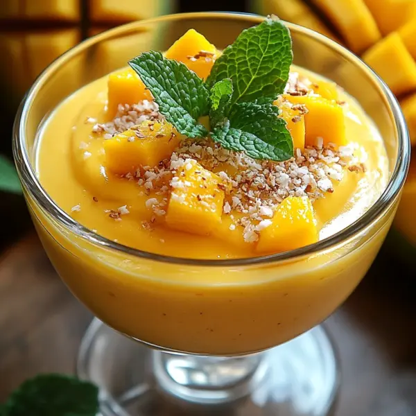 Cremige Mango-Mousse