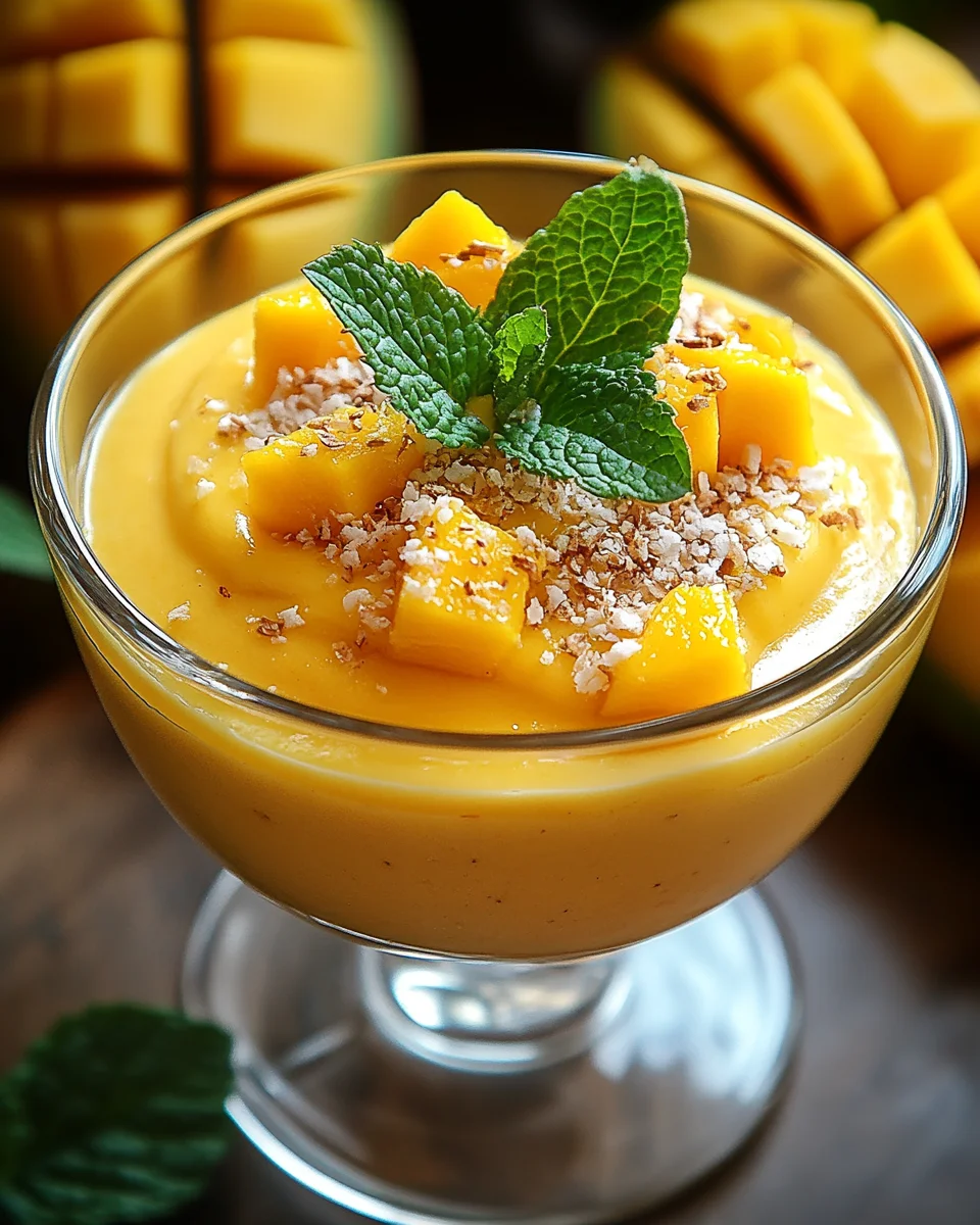 Cremige Mango-Mousse