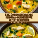 Entzündungshemmende Kurkuma-Hühnersuppe Rezept genießen! 21 Pinterest Hidden Image