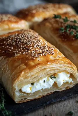 Feta im Blätterteig mit Sesam und Thymian