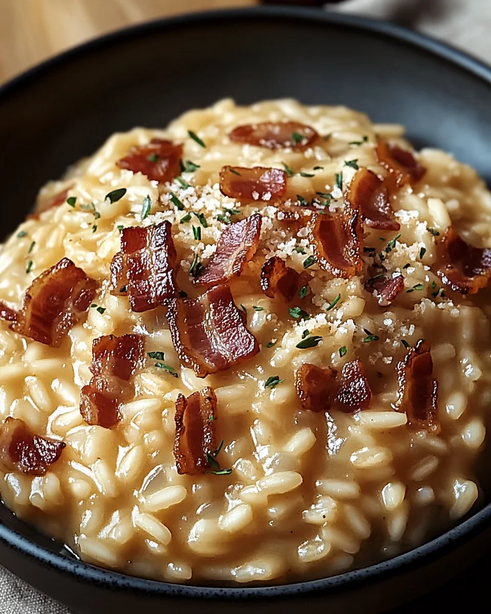 Französisches Zwiebel und Speck Risotto 20 Französisches