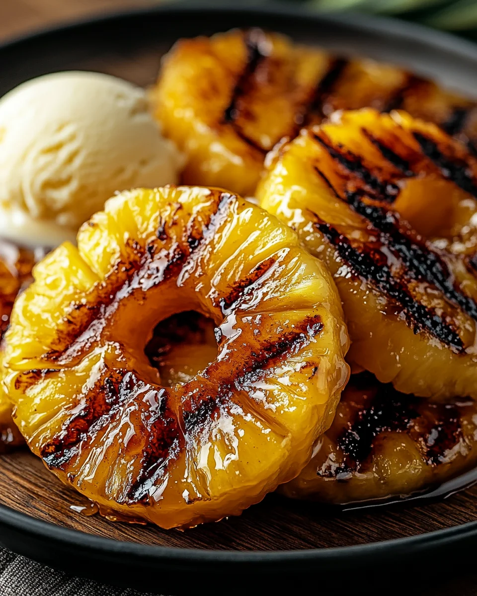 Gegrillte Ananas mit Honig & Zimt 18 Gegrillte