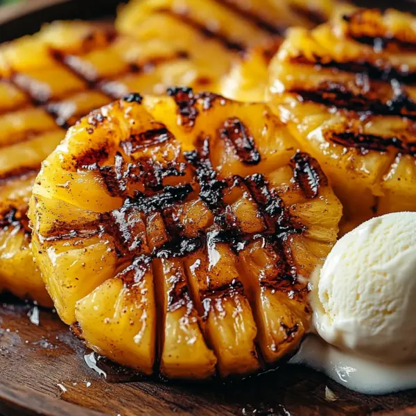 Gegrillte Ananas mit Honig & Zimt