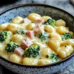 Gnocchi mit Brokkoli und Schinken in cremiger K&auml;seso&szlig;e