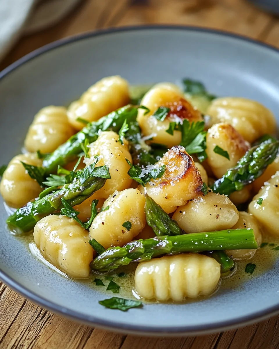 Gnocchi mit gr&uuml;nem Spargel