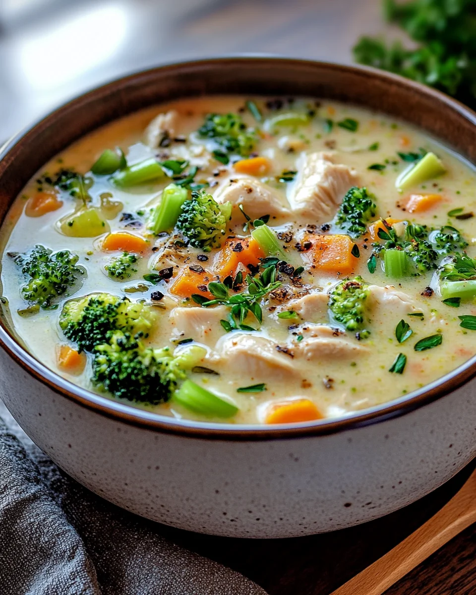 H&auml;hnchen Brokkoli Wildreis Suppe