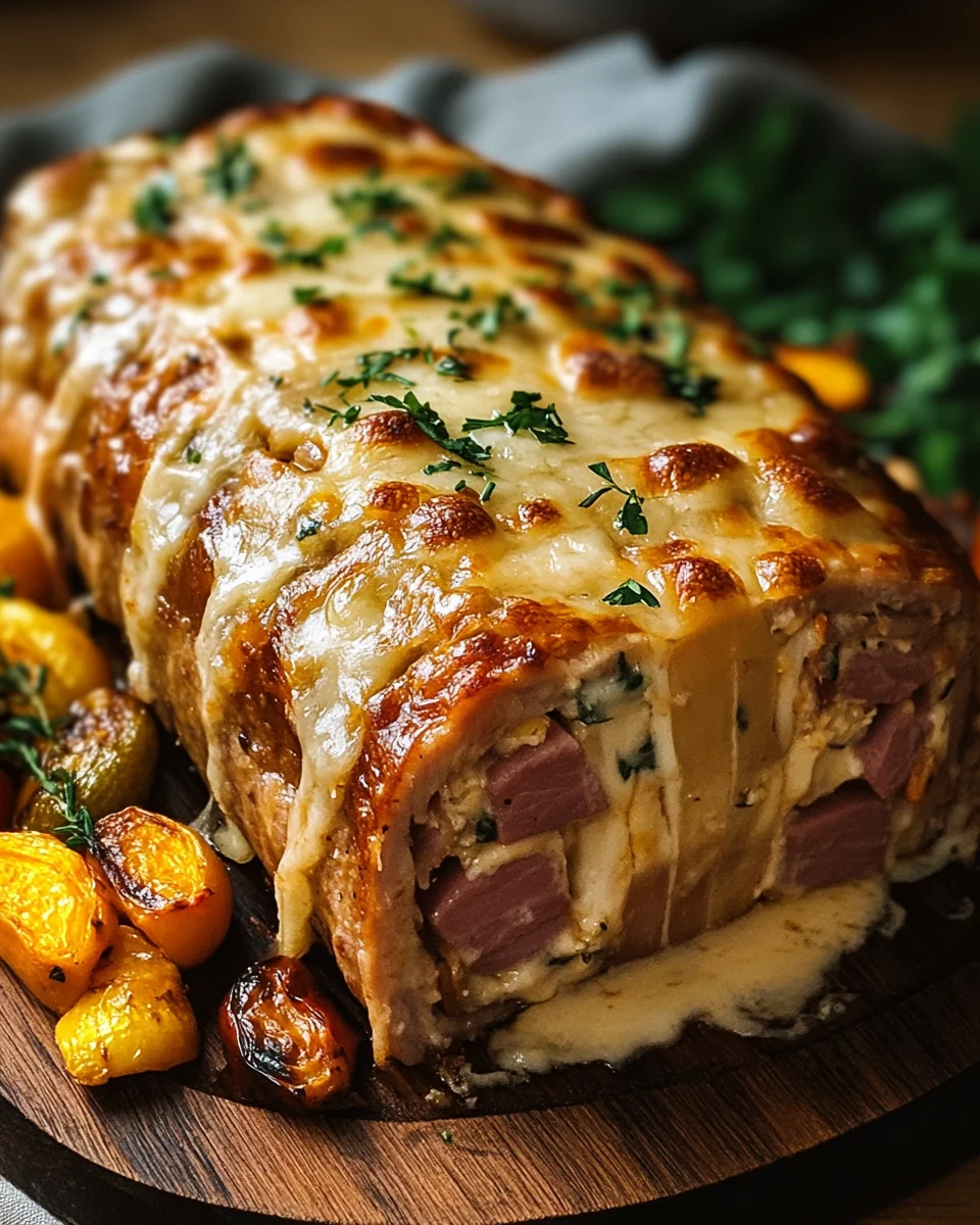 Hähnchen-Cordon-Bleu-Hackbraten