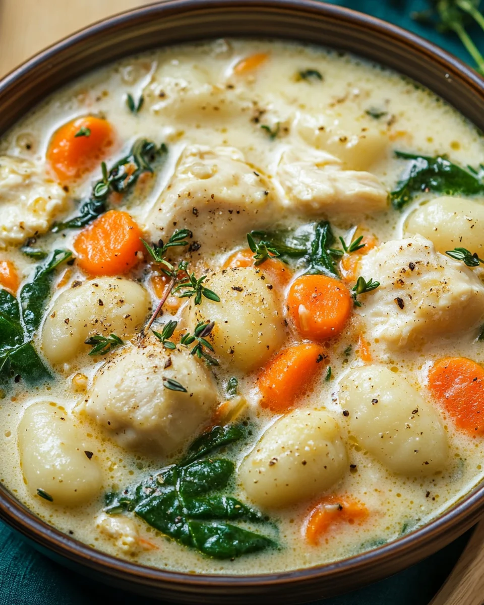 H&auml;hnchen-Gnocchi-Suppe