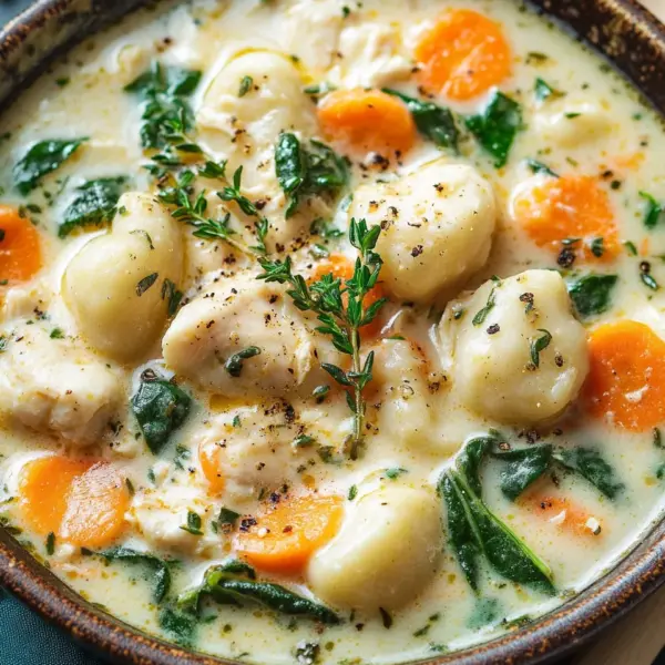 Hähnchen-Gnocchi-Suppe