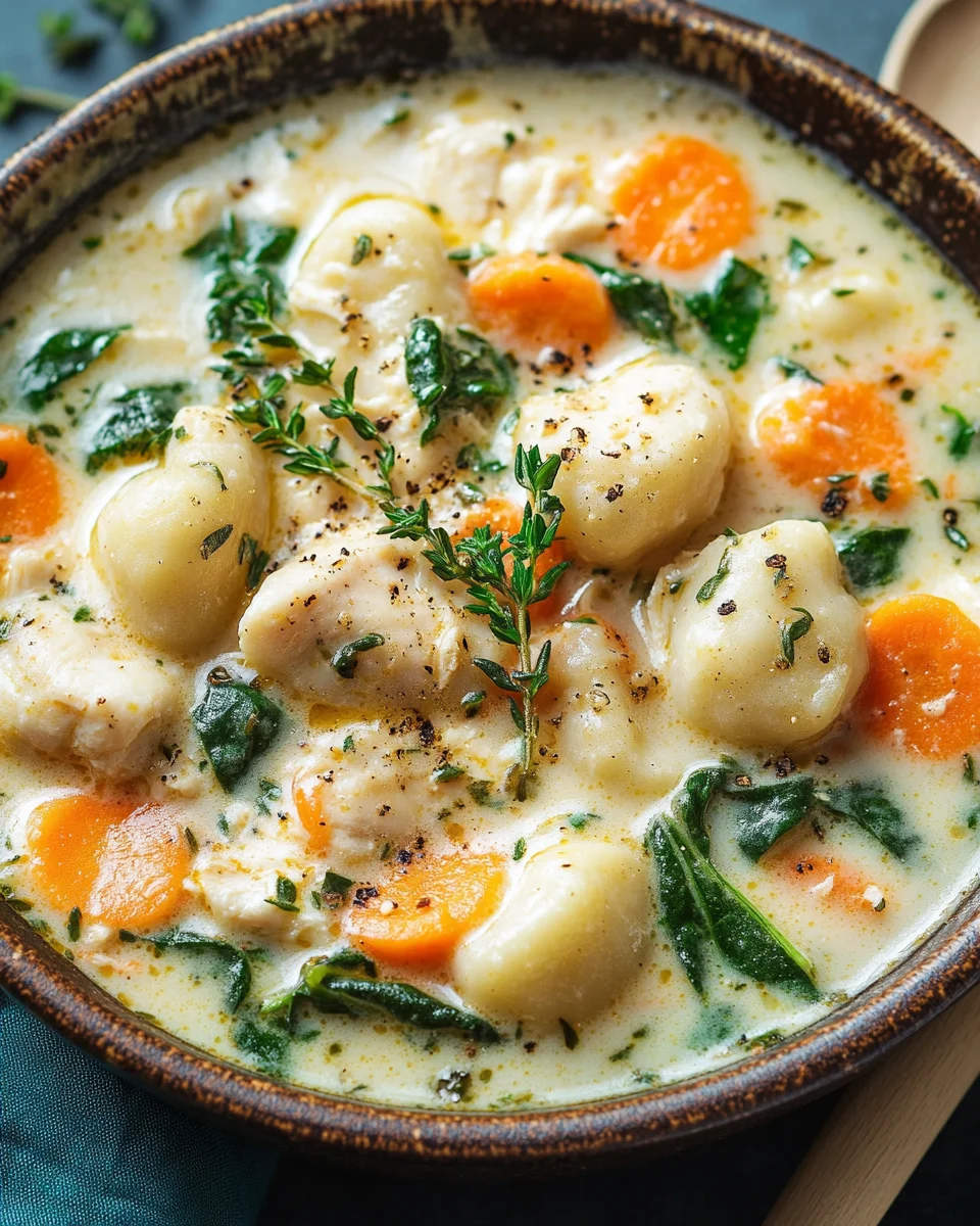 H&auml;hnchen-Gnocchi-Suppe