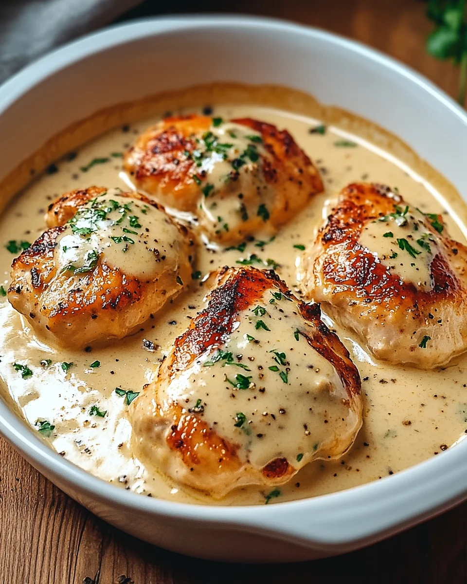 H&auml;hnchen in Frischk&auml;sesauce