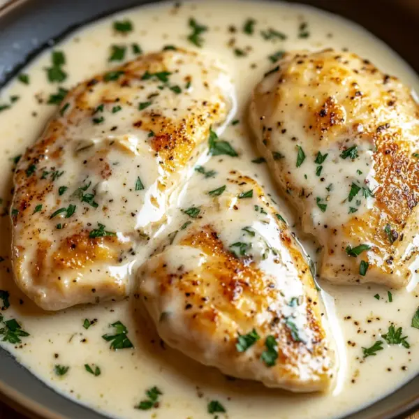 Hähnchenfilet in Frischkäse-Parmesan-Soße