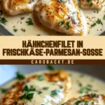 Hähnchenfilet in Frischkäse-Parmesan-Soße 16 Pinterest Hidden Image