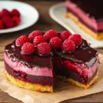 Himbeerkuchen mit Schokopudding