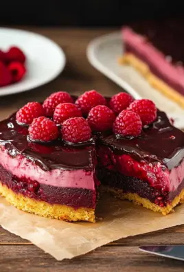 Himbeerkuchen mit Schokopudding