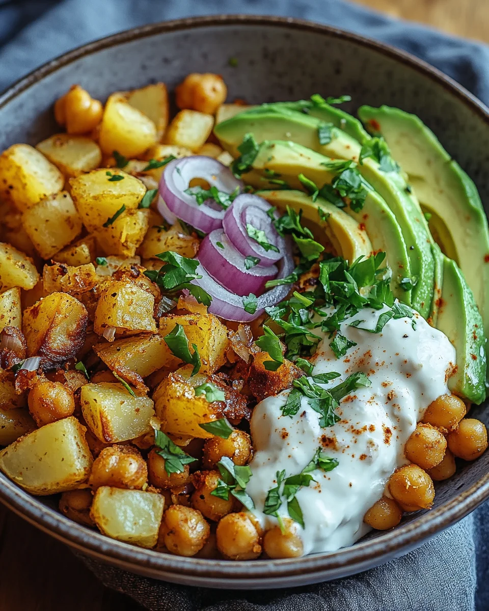 Kartoffel-Kichererbsen-Bowl