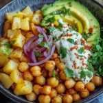 Kartoffel-Kichererbsen-Bowl