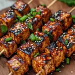 Knoblauch-Soja-Glasierte Tofu-Spie&szlig;e