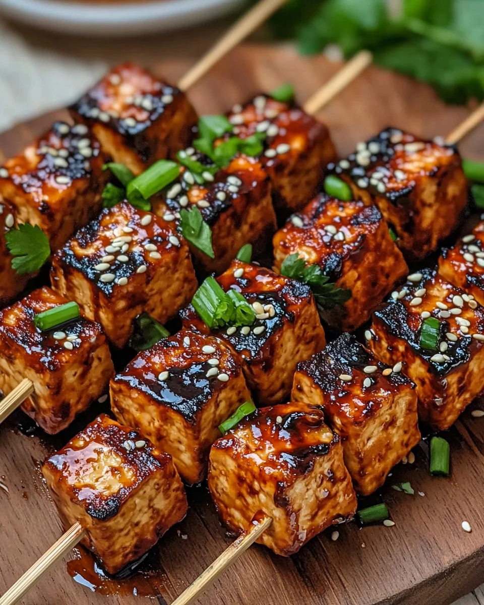 Knoblauch-Soja-Glasierte Tofu-Spieße 19 Knoblauch-Soja-Glasierte Tofu-Spieße