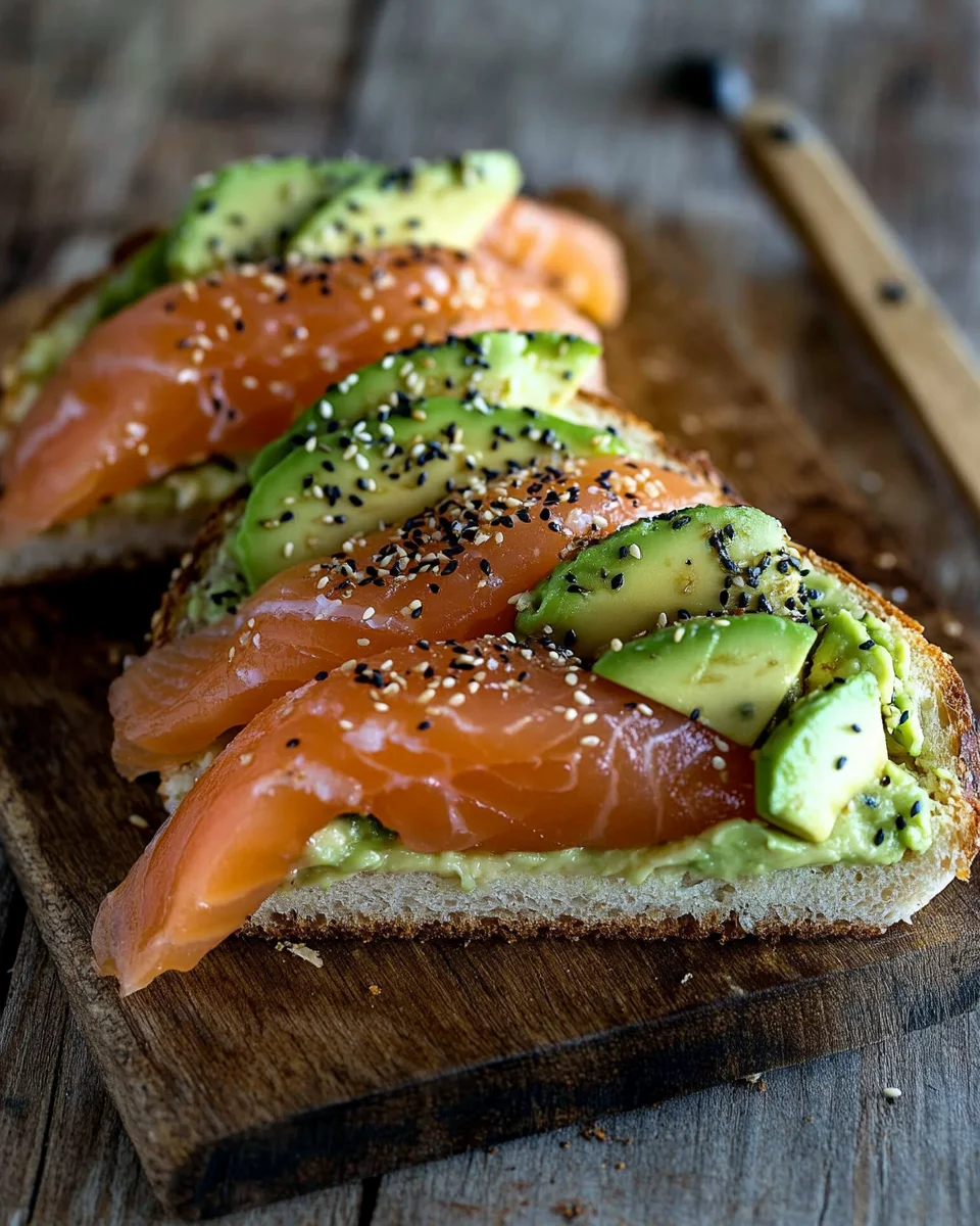 Lachs Avocado Laugenstange mit Topping 13 Lachs