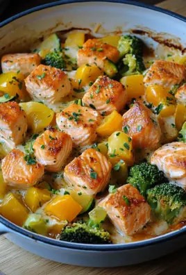 Lachsauflauf mit Gemüse