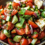 Libanesischer Tomaten Pita Salat