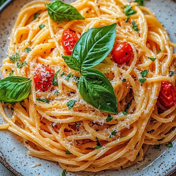 Linguine mit Tomaten-Parmesansoße