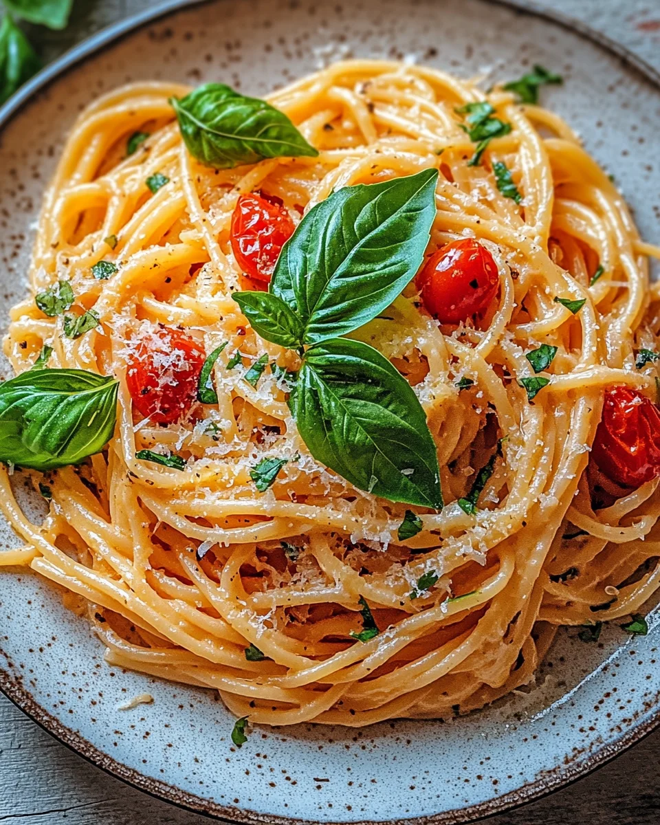 Linguine mit Tomaten-Parmesansoße 22 Linguine mit Tomaten-Parmesansoße