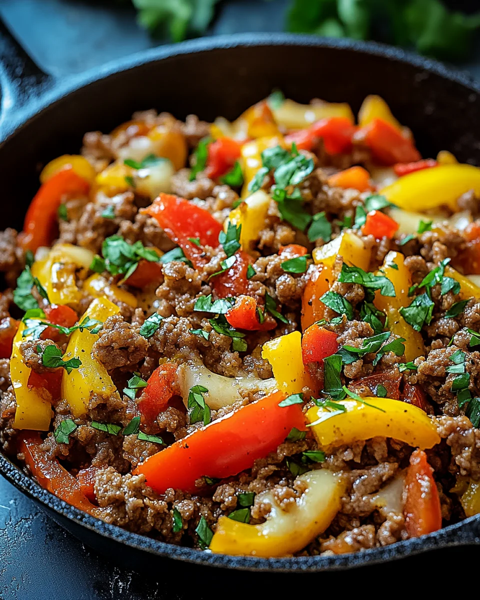Low Carb Paprikapfanne mit Hackfleisch 21 Low