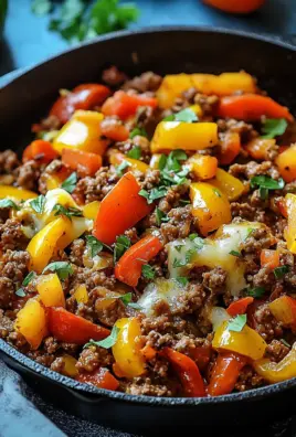 Low Carb Paprikapfanne mit Hackfleisch