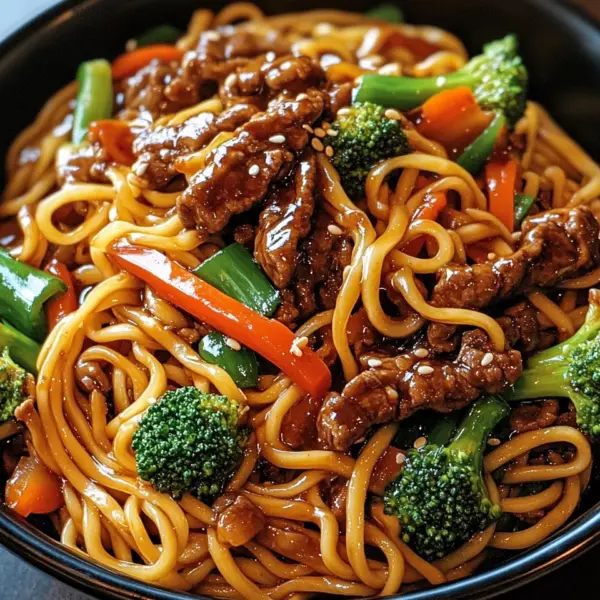 Mongolisches Rindfleisch Chow Mein