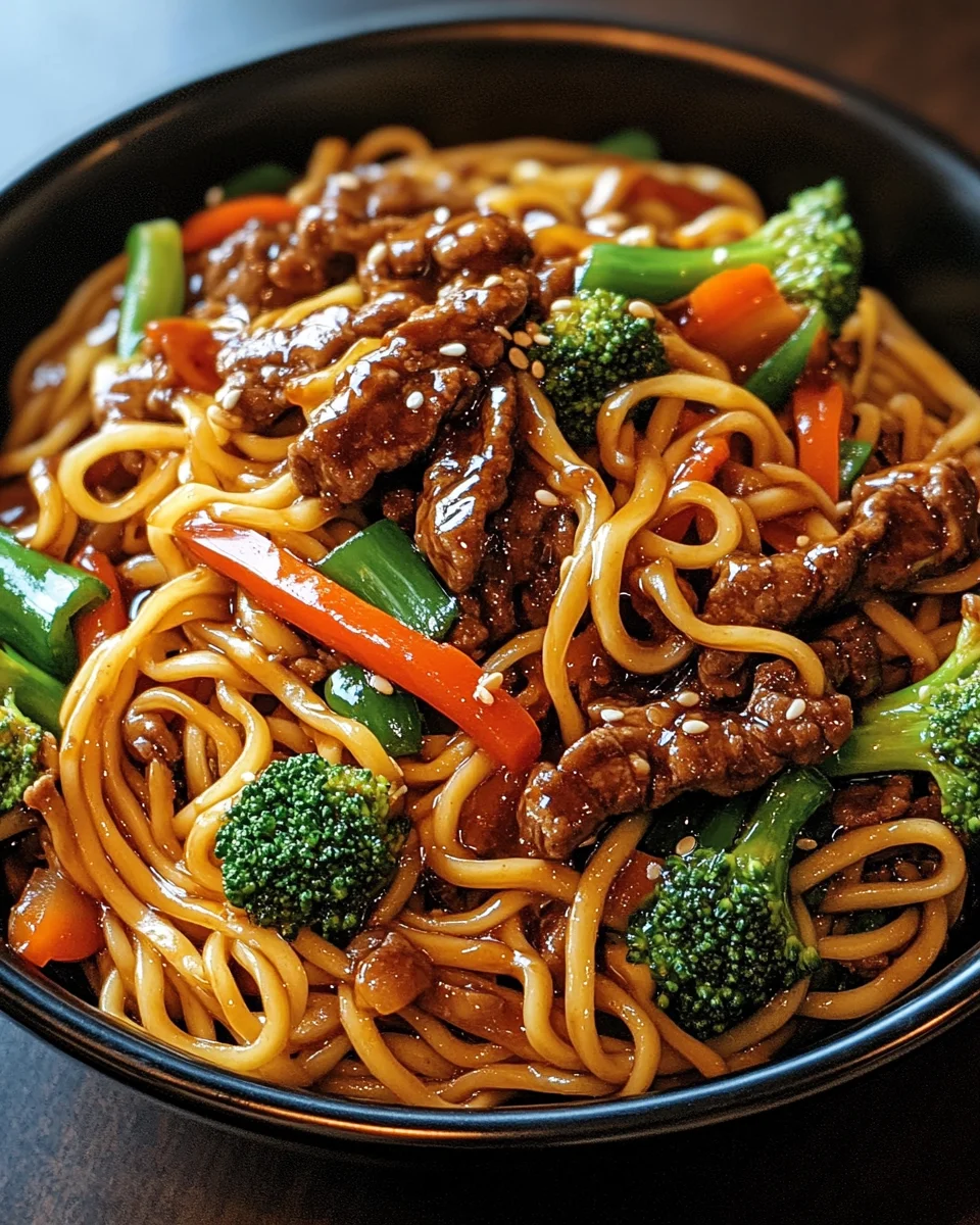 Mongolisches Rindfleisch Chow Mein