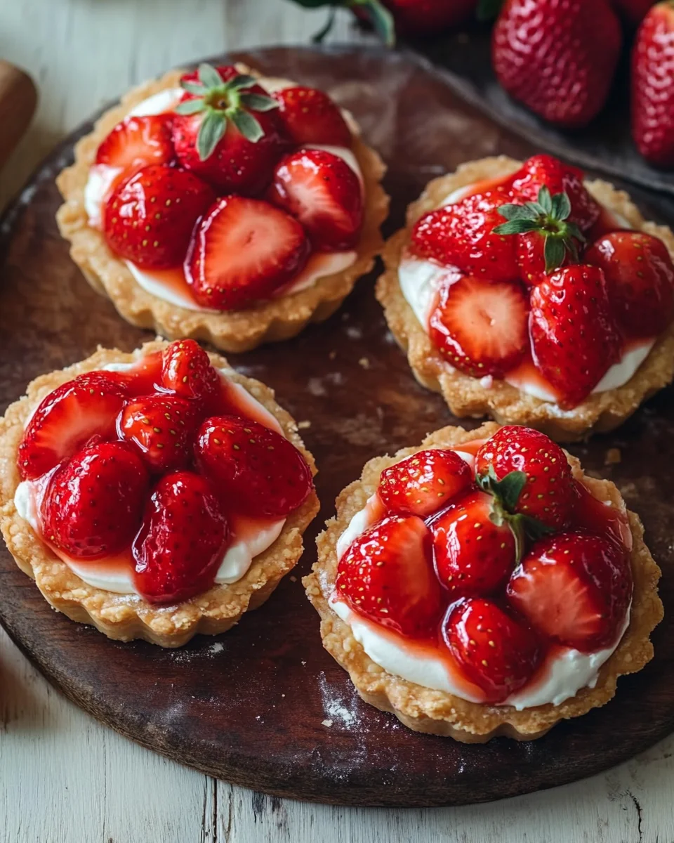 Mürbeteig Tartelettes mit Erdbeeren und Mascarponecreme 22 Mürbeteig