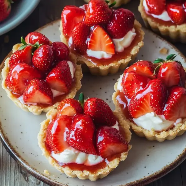 Mürbeteig Tartelettes mit Erdbeeren und Mascarponecreme