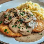 Naturschnitzel in Champignonrahmsauce