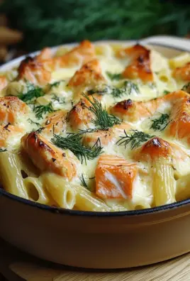 Nudelauflauf mit Lachs und Sahne