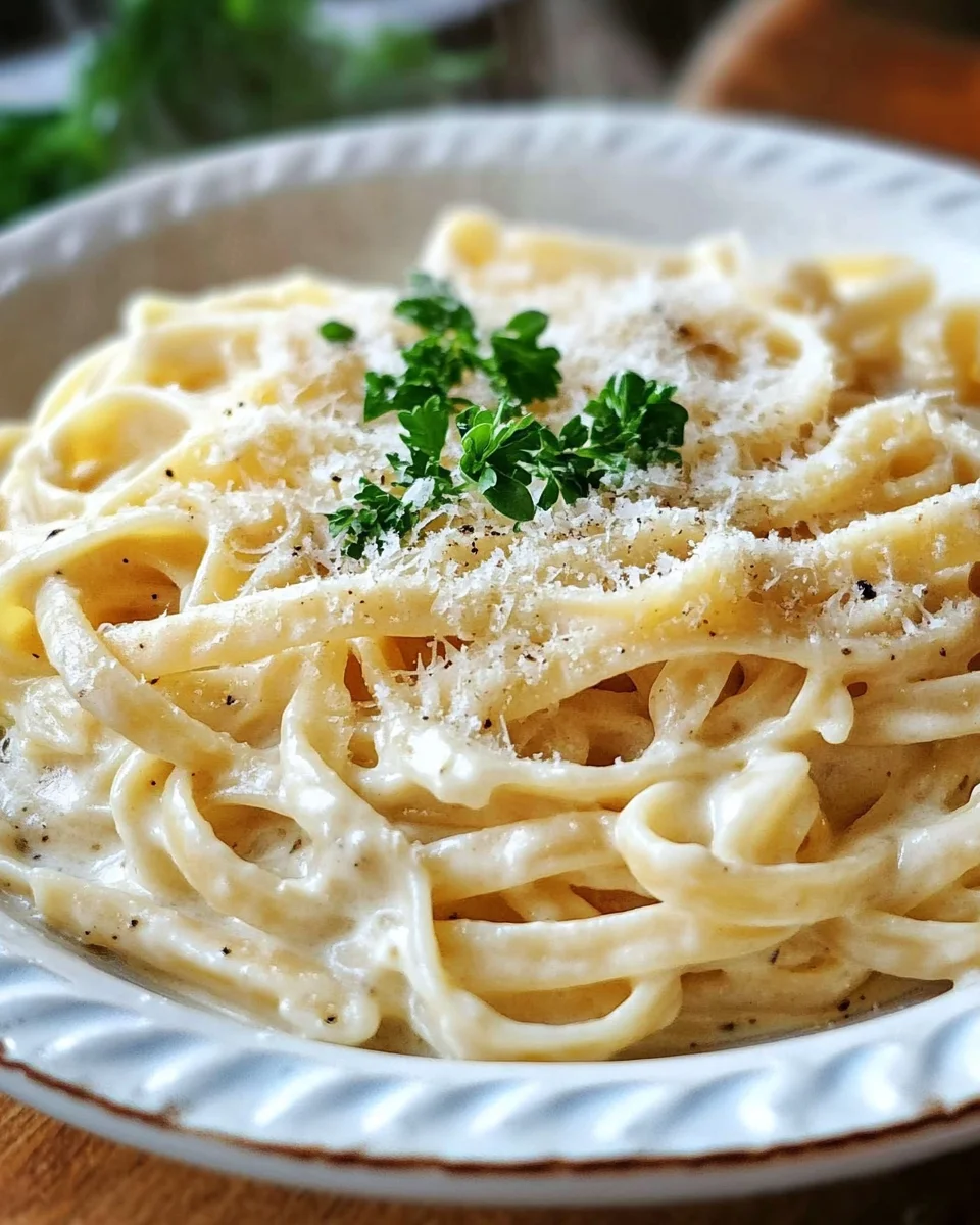 Pasta in K&auml;se Sahne So&szlig;e
