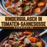 Rindergulasch in Tomaten-Sahnesoße 19 Pinterest Hidden Image