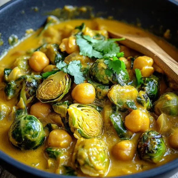 Rosenkohl-Curry mit Kichererbsen