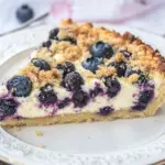 schneller Blaubeer-Quark-Kuchen mit Streuseln