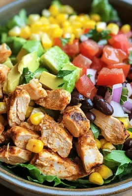 Schneller Southwest-Hähnchensalat